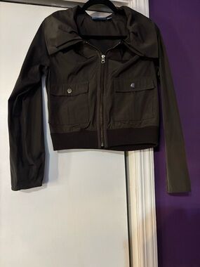 Simply Vera Vera Wang Dark Olive Black Jacket